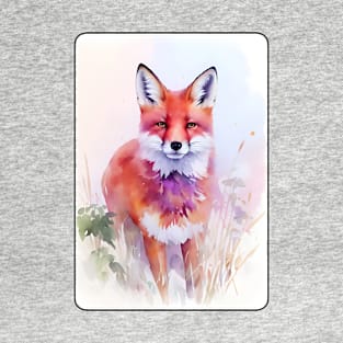 Fox Watercolor Portrait 1 T-Shirt